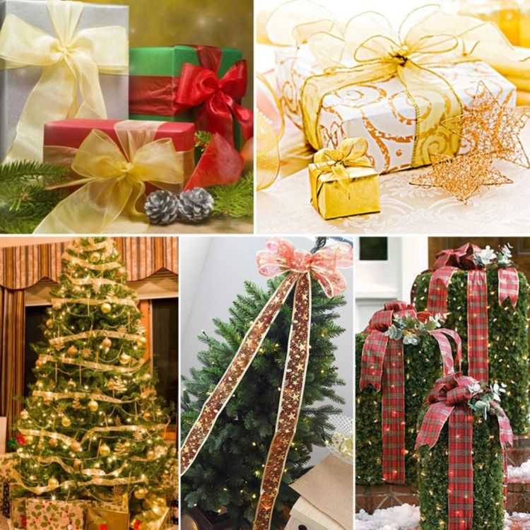 5 PCS 2m Christmas Party Decoration Ribbon