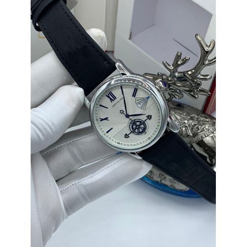 Super Classy & Quality Non Spoiling Italian Dark Blue Leather Unisex Wristwatch