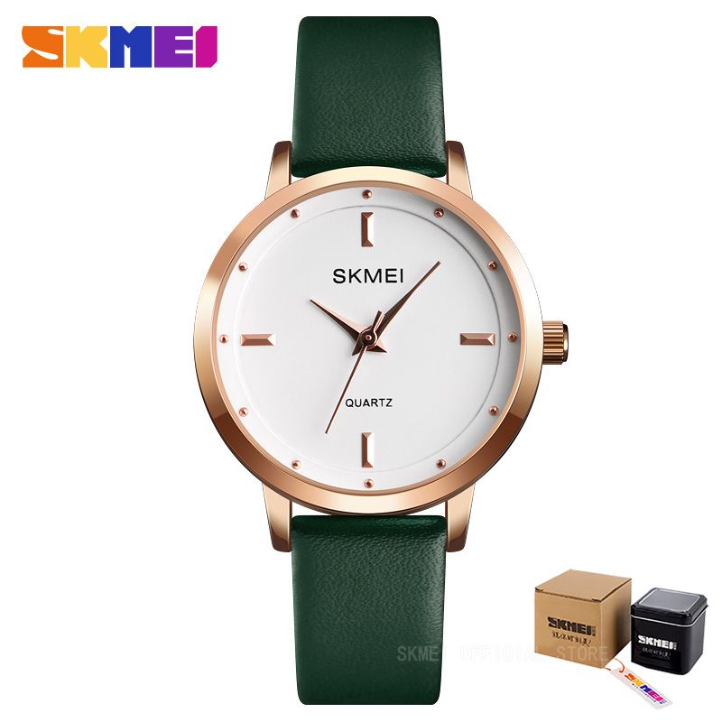 Womens Leather Watches Thin Strap Female Wristwatches