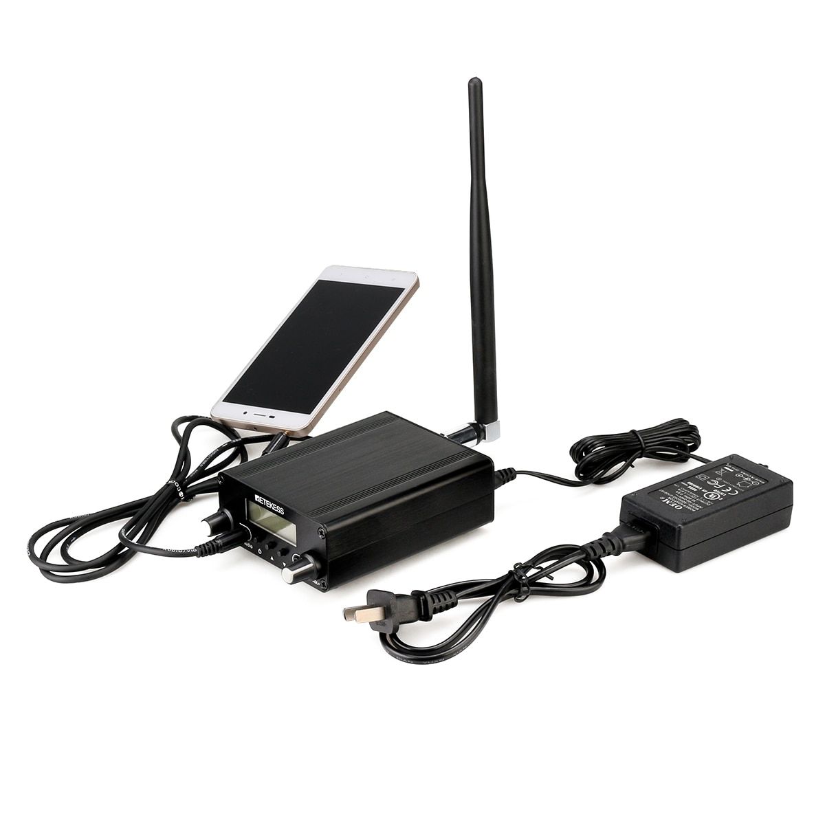 TR508 FM Transmitter Radio Wireless Stereo Broadcast For Drive-in Church Station Long Range Cinemas US Plug 100~240V