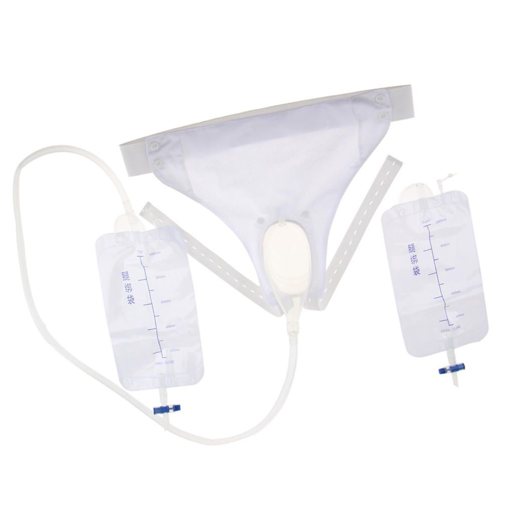 Set 5pcs Reusable Male Urinal Leg Bag Incontinence External Catheter