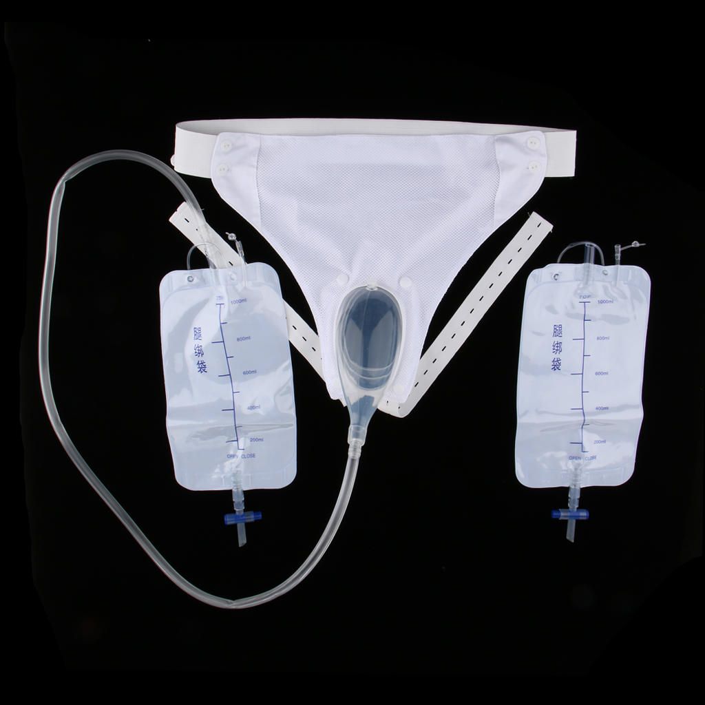 Set 5pcs Reusable Male Urinal Leg Bag Incontinence External Catheter