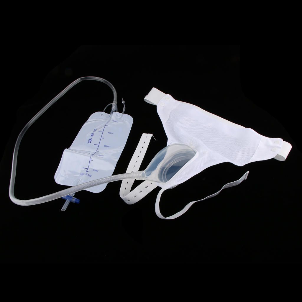 Set 5pcs Reusable Male Urinal Leg Bag Incontinence External Catheter