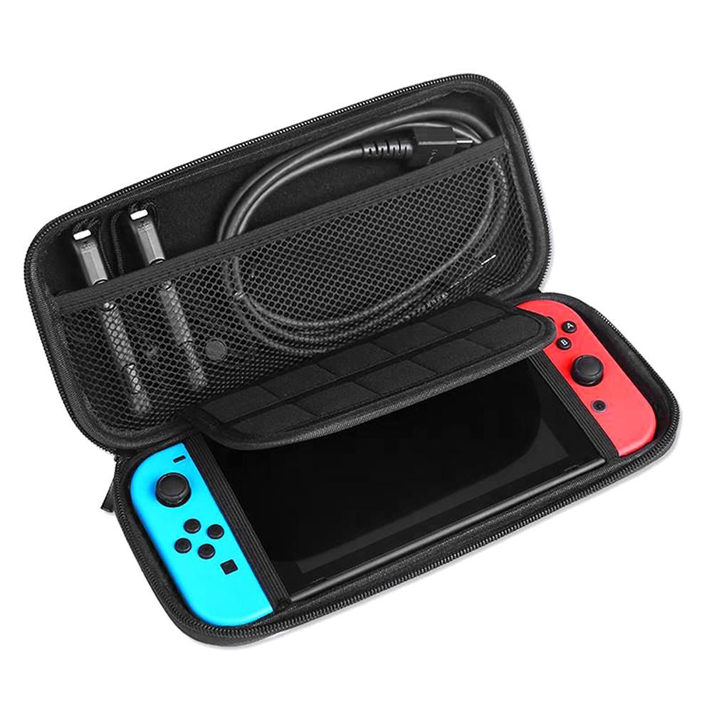 Carry Case Compatible with Nintendo Switch Portable Travel Carry Pouch w/HD Tempered Switch Screen Protector/Protective Shell/USB Cable