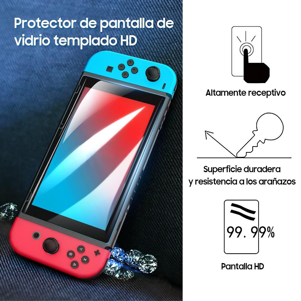 Carry Case Compatible with Nintendo Switch Portable Travel Carry Pouch w/HD Tempered Switch Screen Protector/Protective Shell/USB Cable