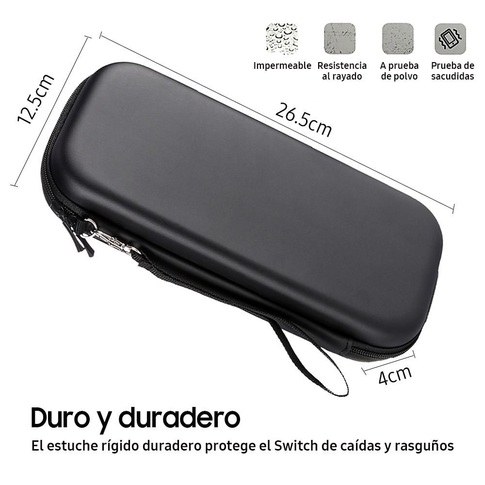 Carry Case Compatible with Nintendo Switch Portable Travel Carry Pouch w/HD Tempered Switch Screen Protector/Protective Shell/USB Cable
