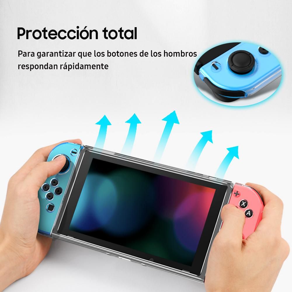 Carry Case Compatible with Nintendo Switch Portable Travel Carry Pouch w/HD Tempered Switch Screen Protector/Protective Shell/USB Cable