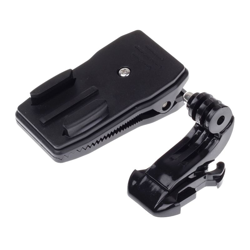 360 Degree Rotation J Shape Backpack Hat Clip Fast Clamp Mount For Xiaomi Yi Sport Camera(XM17)