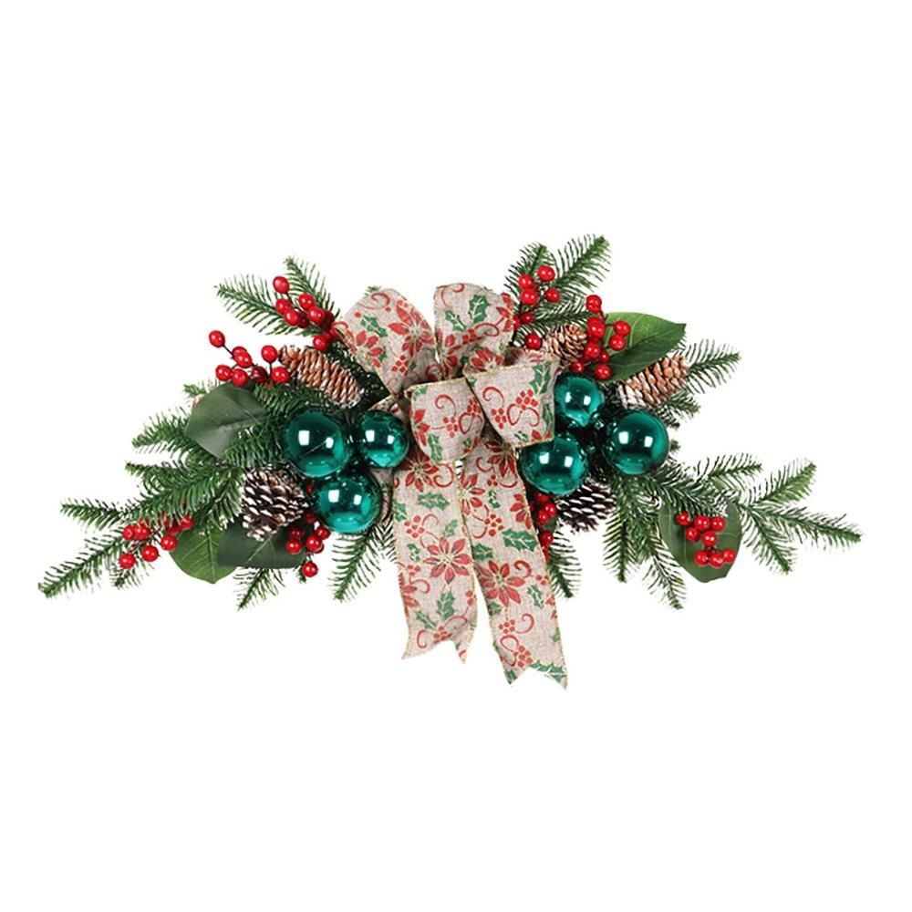 Christmas Wreath Pine Cone Ball New Year Hanging