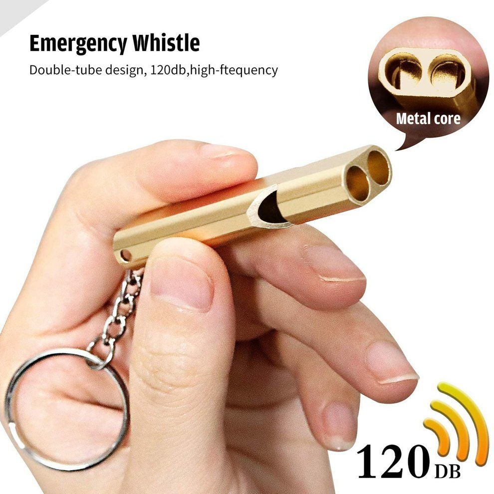 3 P S Outdoor Flat   Dual Frequen Y Survival   Double Tube-Silver+gold+black-55 * 15 * 8mm