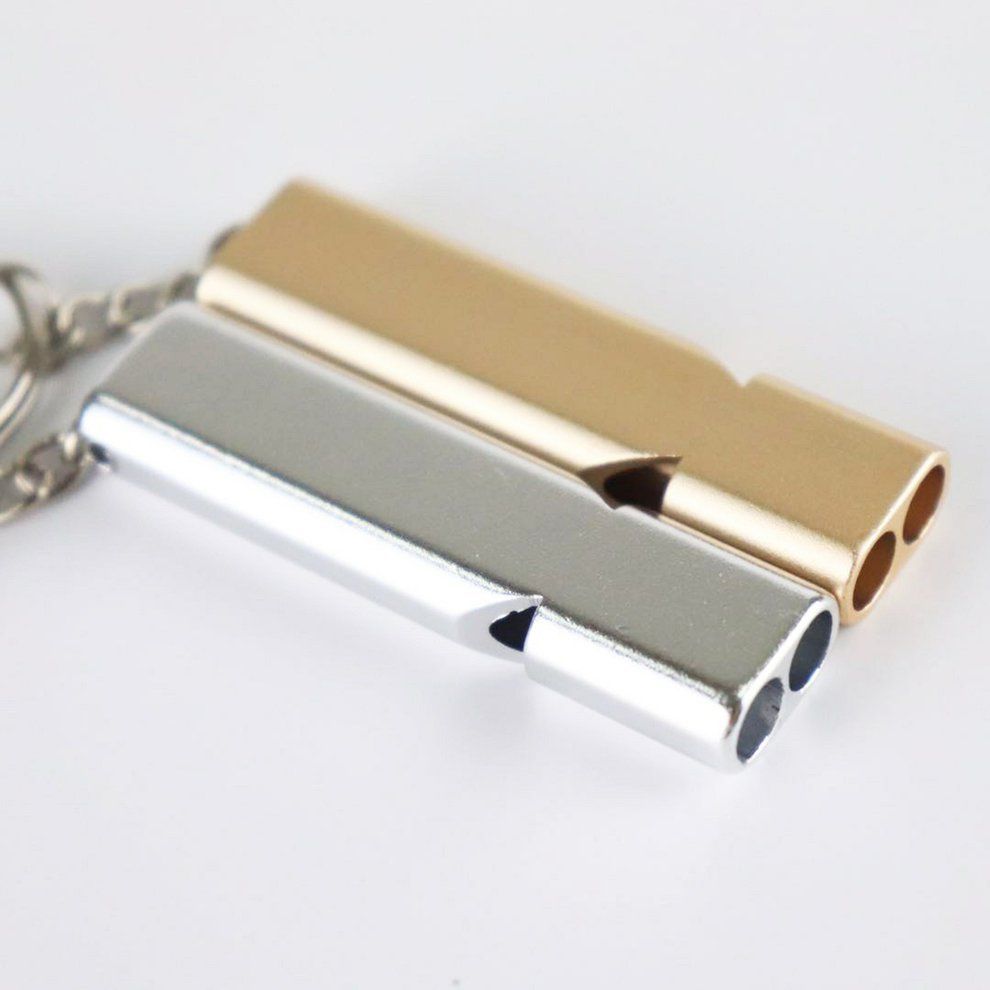 3 P S Outdoor Flat   Dual Frequen Y Survival   Double Tube-Silver+gold+black-55 * 15 * 8mm