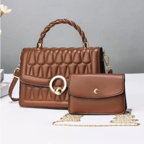 Ladies Leather Handbag - Brown