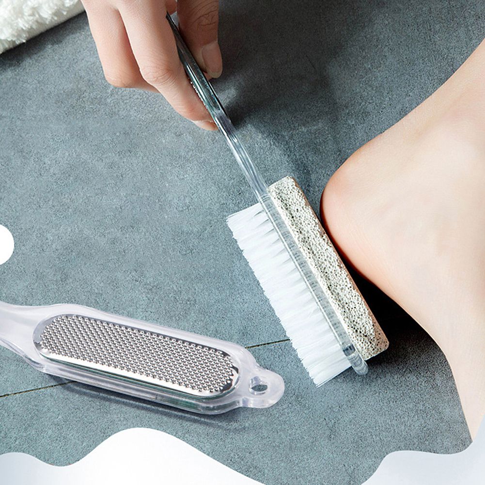 4-in-1 Pedicure Brush Pumice Stone Exfoliating Dead Skin-