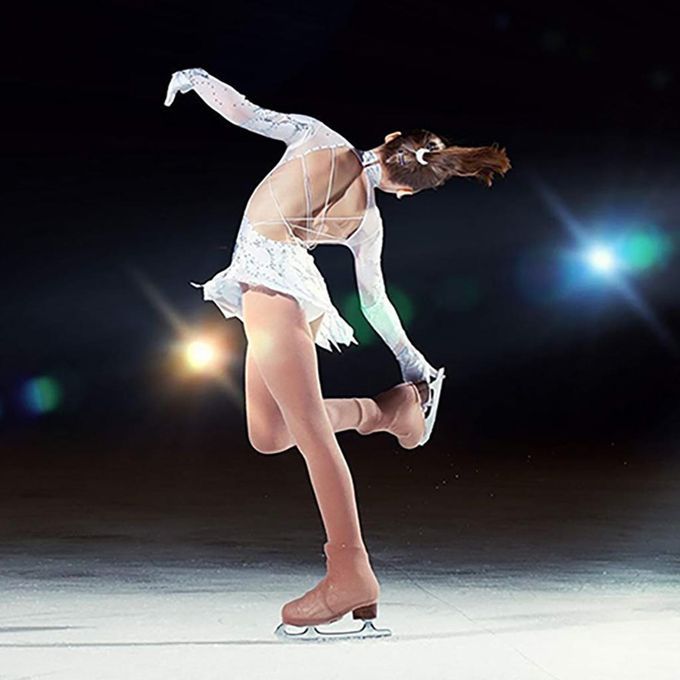 Stretchy Figure Skating Over The Boot Tights Leggings With Crystal L