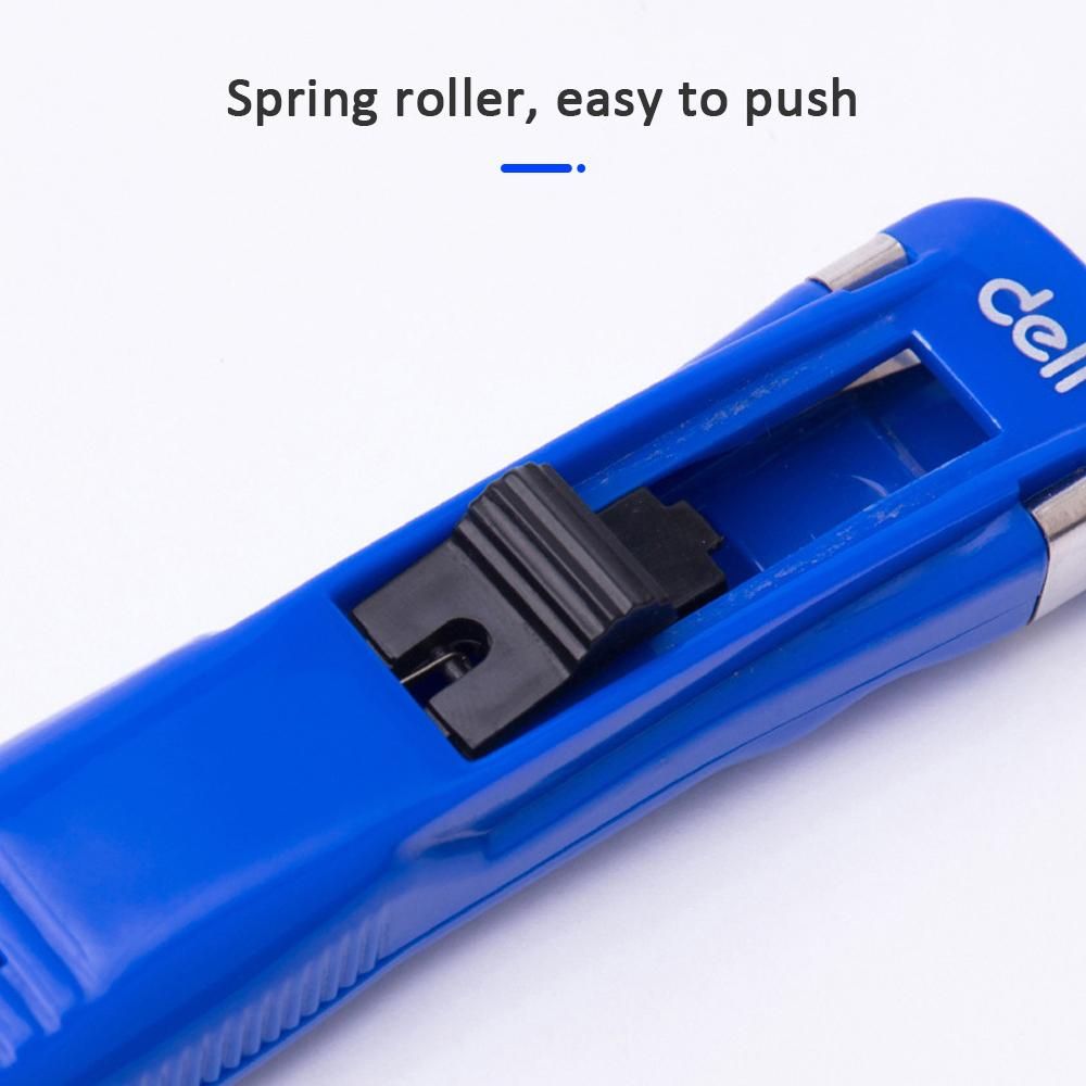 Deli Paper Clip Dispenser Handheld Fast Clam Clip Dispensers with 8 Refill Clips Kit Stationery Supplementary for School Office