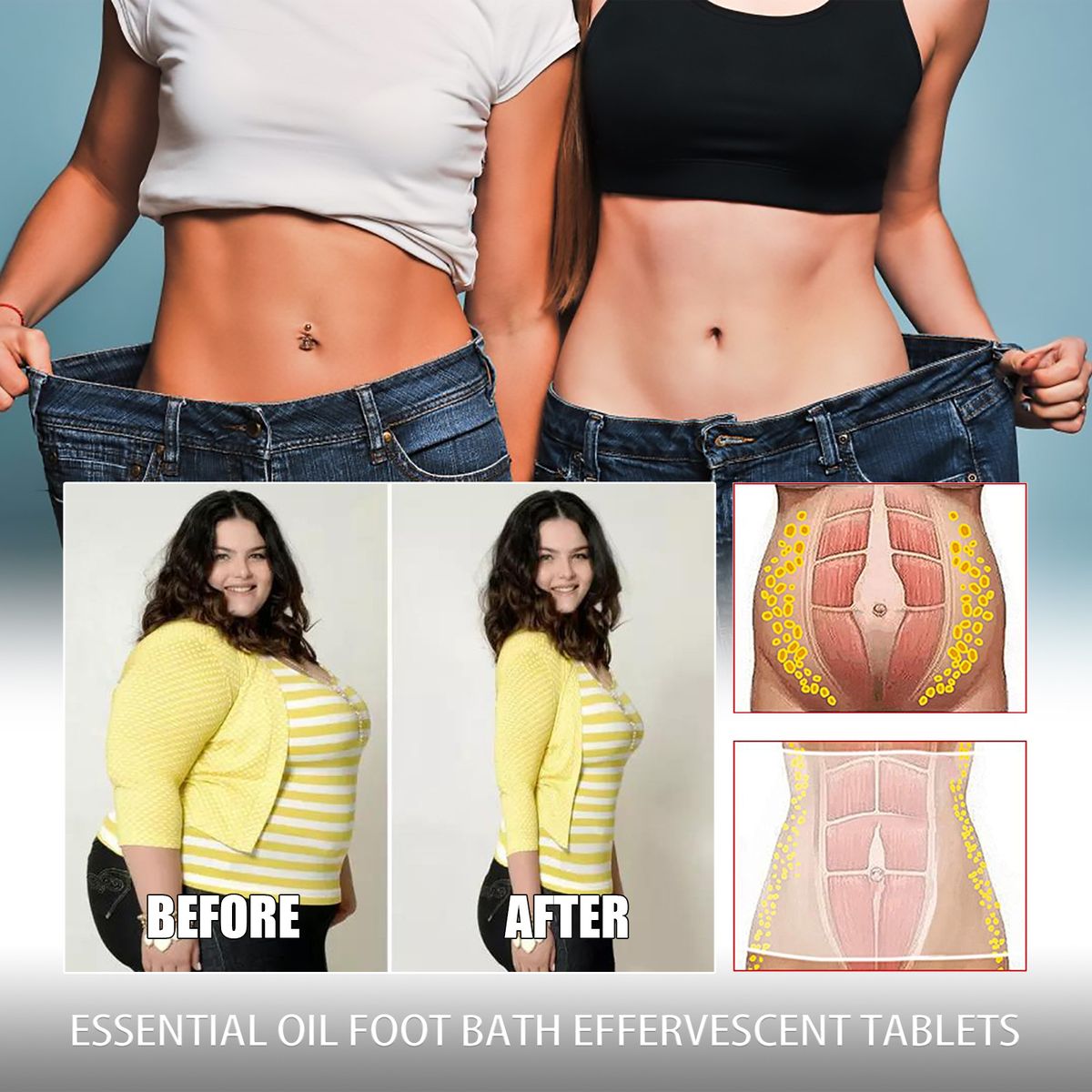 Essential Oil Foot Bath Effervescent Tablets Detox Slimming