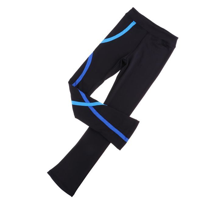 Ice Skating Pants Practicing Training Leggings Black Tights Blue 150