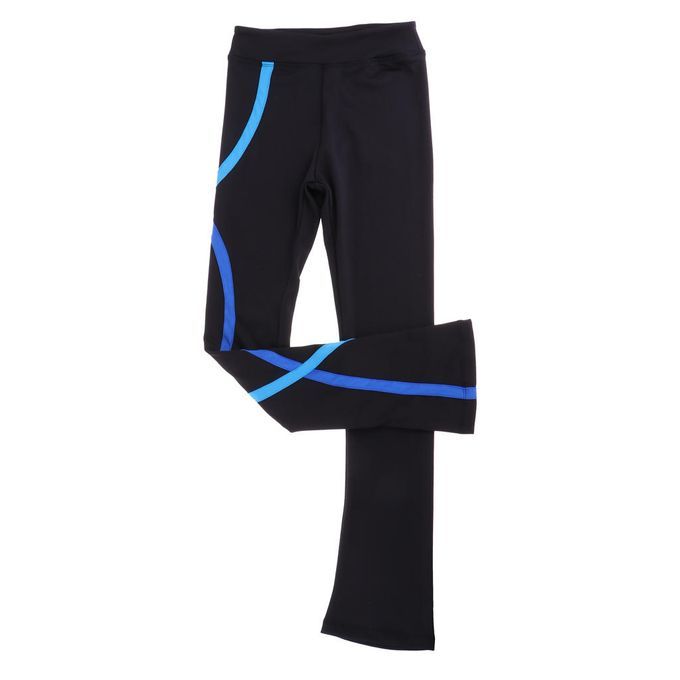 Ice Skating Pants Practicing Training Leggings Black Tights Blue 150