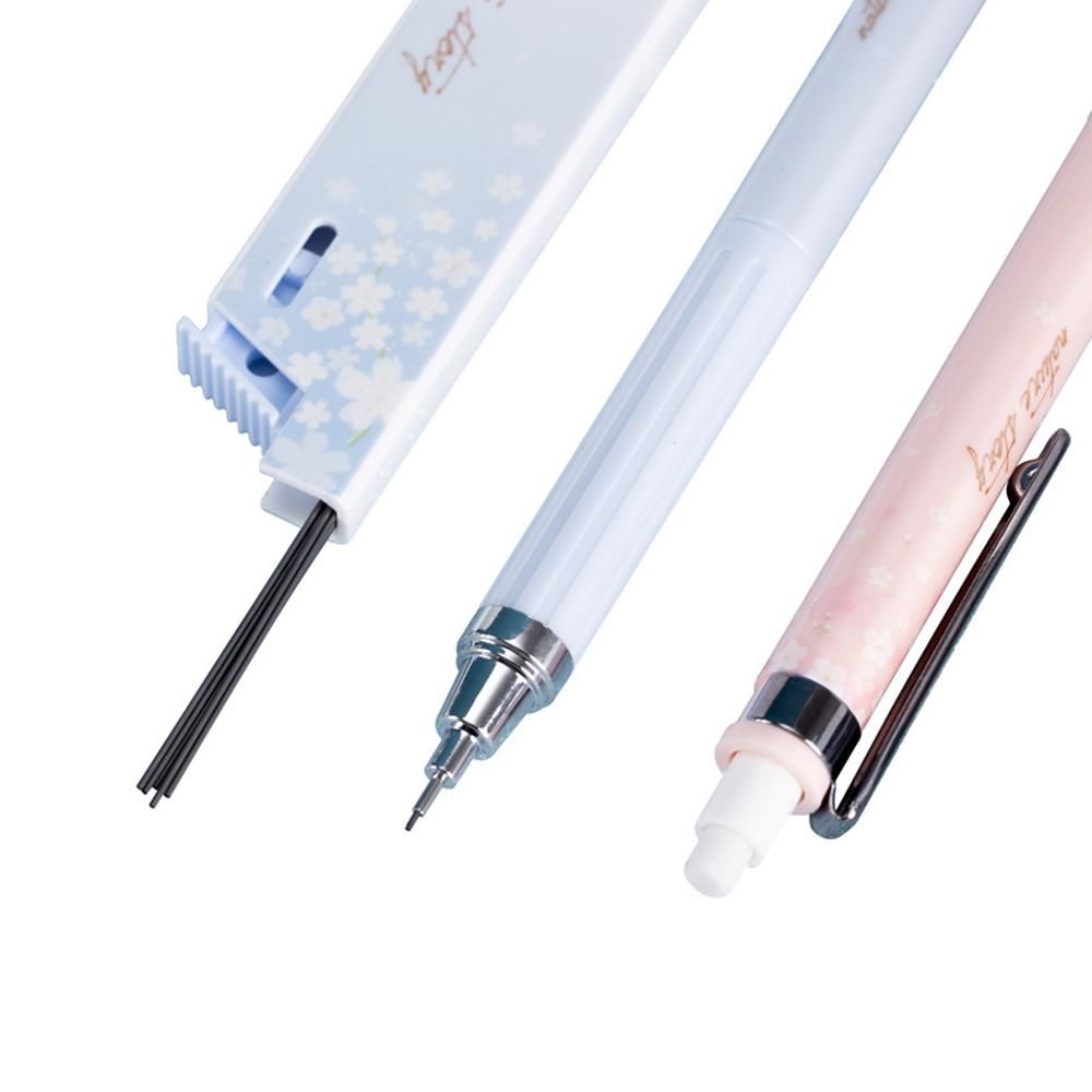 Deli Mechanical Pencil Set Automatic Drafting Pencil Includes 3 Pencils/3 Pack 0.5mm Lead Refills Drawing Pencil Refillable for Drafting/Sketching/Illustrations/Architecture 3-Count
