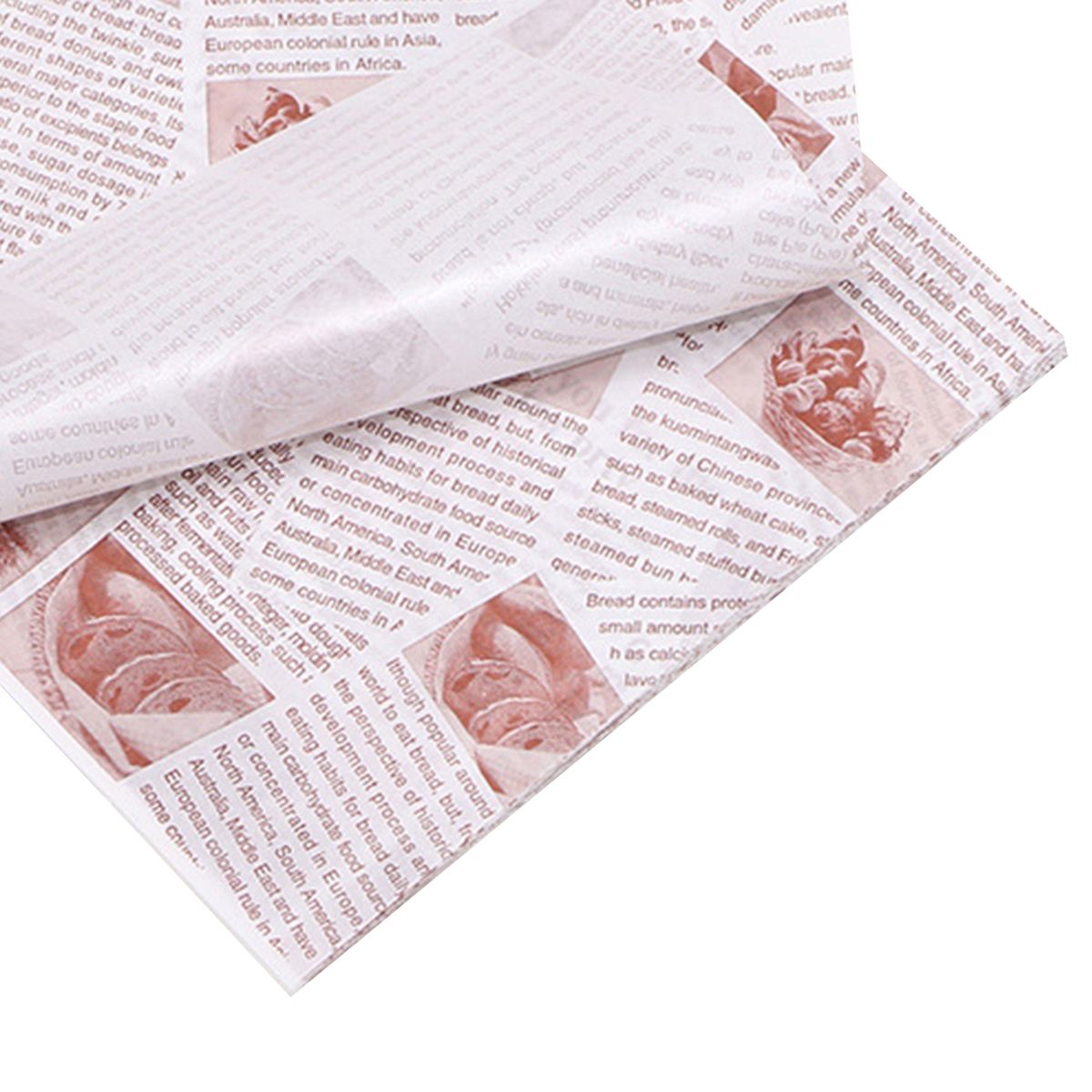 100Pcs Cake Wrapping Paper Sandwich Printed Square Wrapping A