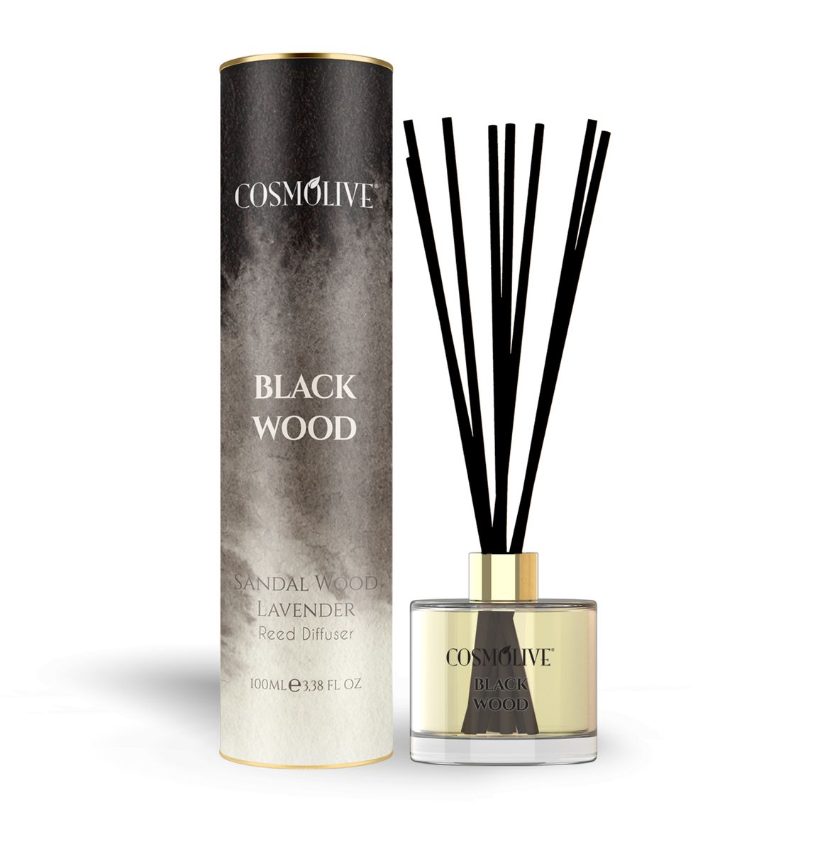 COSMOLIVE 100ML REED DIFFUSER - BLACK WOOD