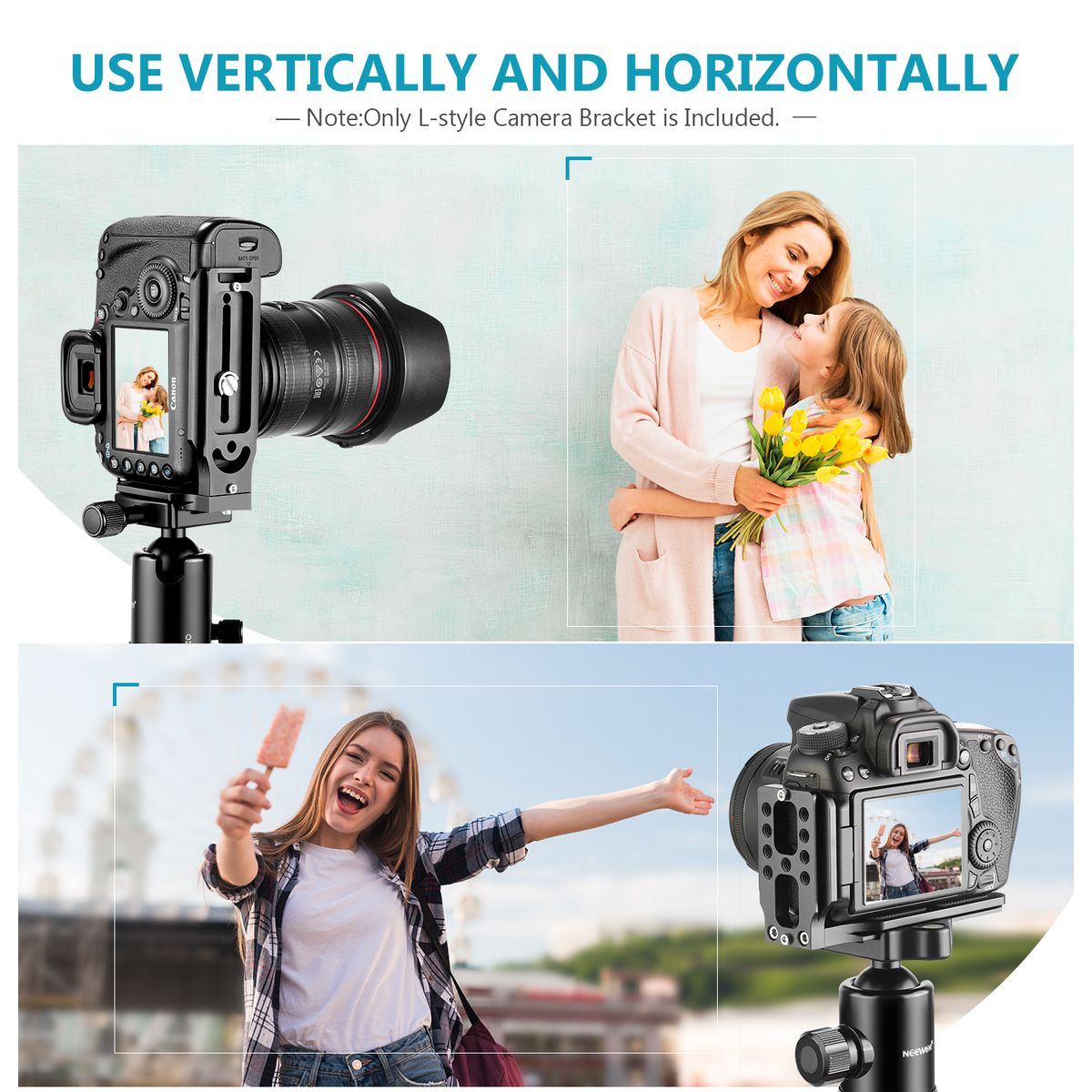 L Shape Bracket Vertical QR Plate Universal DSLR Camera L Bracket With 1/4 Inch Screw Arca Swiss Compatible With Osmo Ronin Zhiyun Nikon Canon Sony DSLR Camera