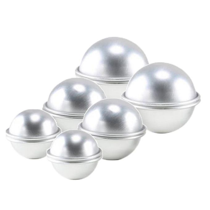 6pcs Bath  Molds Aluminum DIY  Ball Cake Bath  Mould