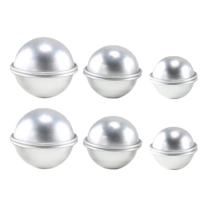6pcs Bath  Molds Aluminum DIY  Ball Cake Bath  Mould
