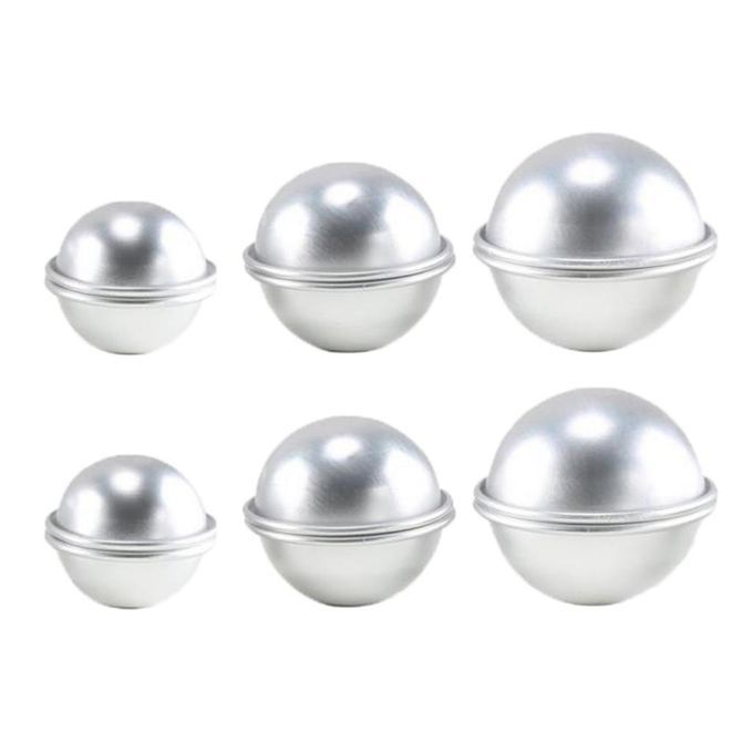 6pcs Bath  Molds Aluminum DIY  Ball Cake Bath  Mould