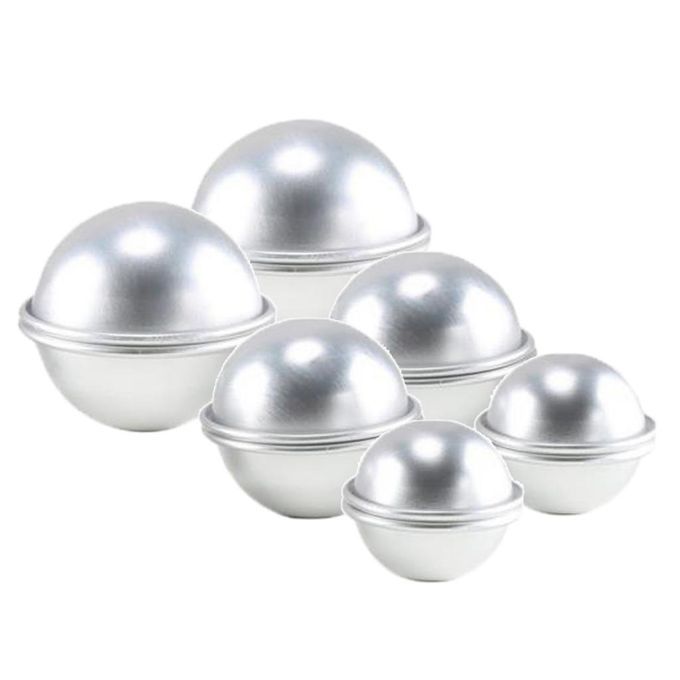 6pcs Bath  Molds Aluminum DIY  Ball Cake Bath  Mould
