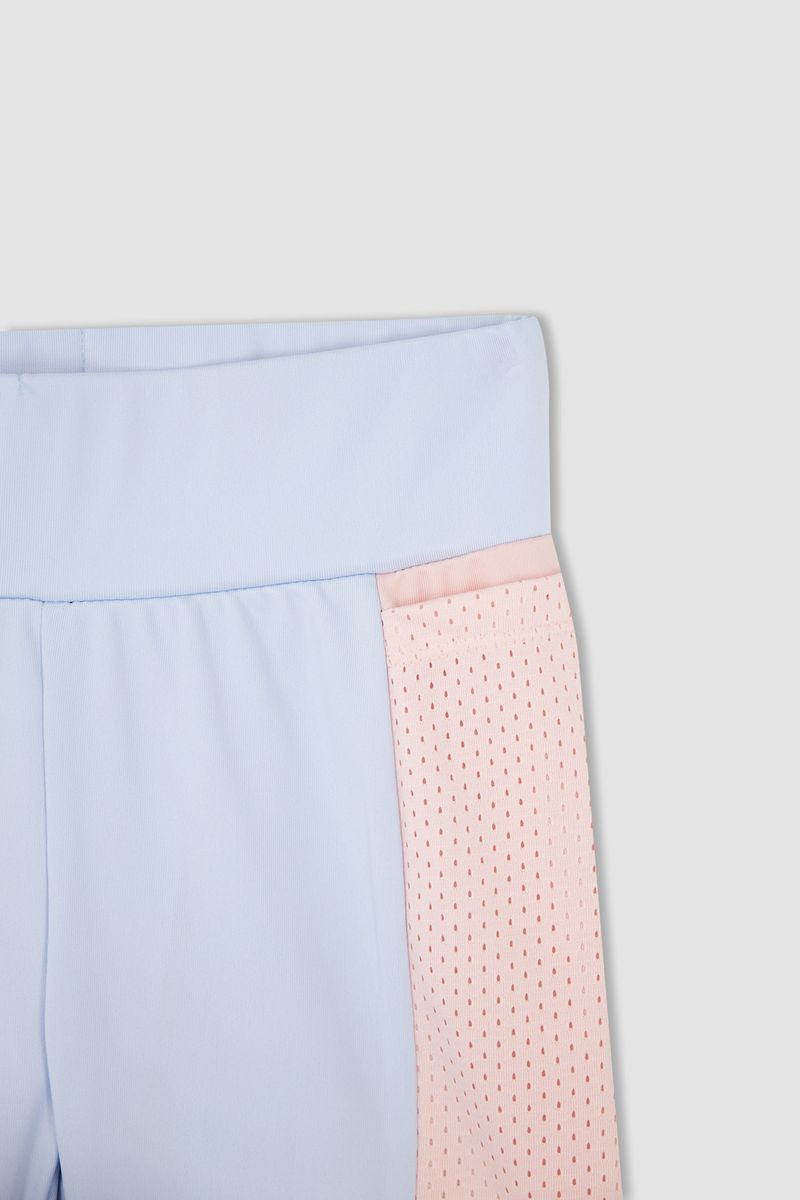 Girl Knitted Legging Fit Leggings -Blue