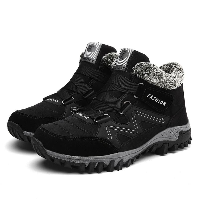 2022 cross-border large size outdoor wholesale elderly cotton shoes women winter high top snow shoes elderly walking shoes mother shoes 6137 blue cotton shoes 45