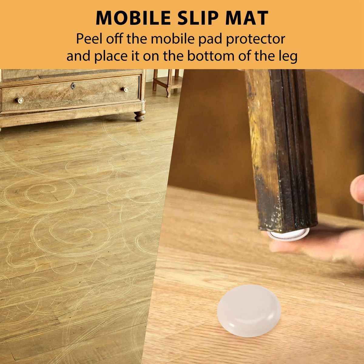 Round Furniture Sliders Reusable Glider Moving Pad for Moving Heavy Furniture on the Floor Carpet Surface
