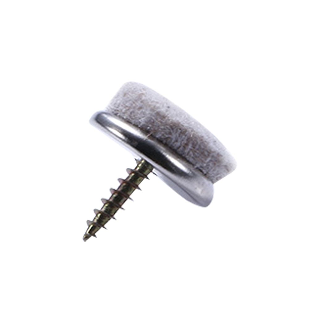 30Pcs 22/24/28/38mm Dia Felt Furniture Glide,Screw-on Felt Pad Slider Floor Protector For Wooden Leg Feet Of Chair Table Sofa-24mm