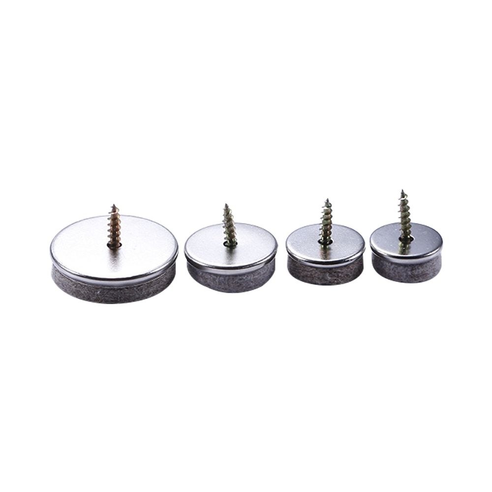 30Pcs 22/24/28/38mm Dia Felt Furniture Glide,Screw-on Felt Pad Slider Floor Protector For Wooden Leg Feet Of Chair Table Sofa-24mm