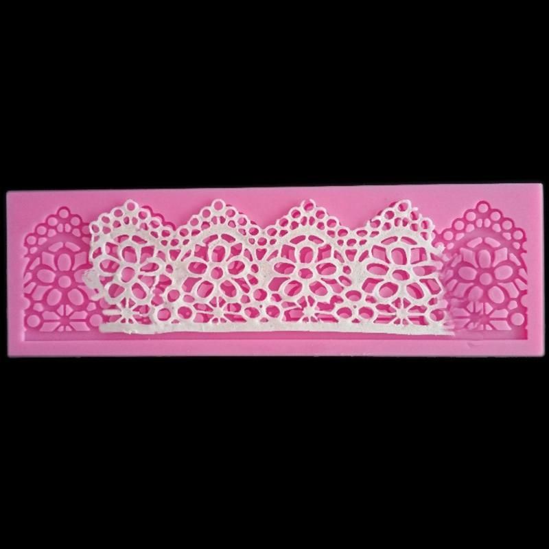 2 PCS DIY Baking Tools Lace Silicone Moulds Fondant Cake Surrounding Decoration Tools Chocolate Mould