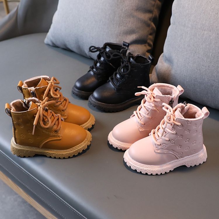 Children Martin Boots Padded Warm Leather Boots