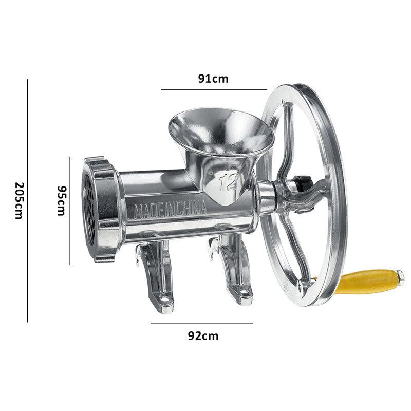 (Multi-function) Heavy Duty Manual Hand-Operated Meat Mincer Grinder Flour Mill Vegetable Chili Noodles Spice Garlic Beef Pasta Sausage Maker For Home Kitchen Restaurant