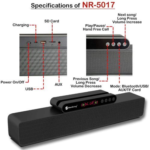 SoundBar NR5017 Bluetooth Subwoofer FM Speaker