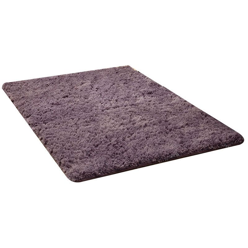 40x60cm Fluffy Rugs Anti-Skid Shaggy Area Rugs Carpet Dining Room Floor Mat Home Bedroom Stylish Purple 40x60cm