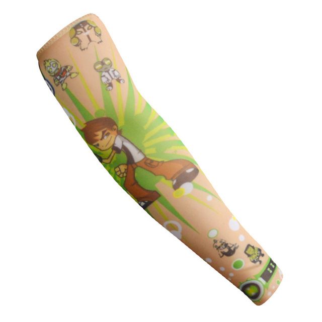 2 Pcs Children Tattoo Sleeves Arm Cover Cartoon Print Uv
