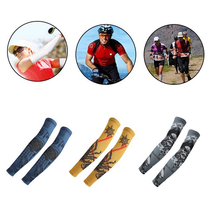 REALTOO Summer Cycling Sunscreen Arm Sleeve Floral Printed Arm Sleeve Cuff Gray