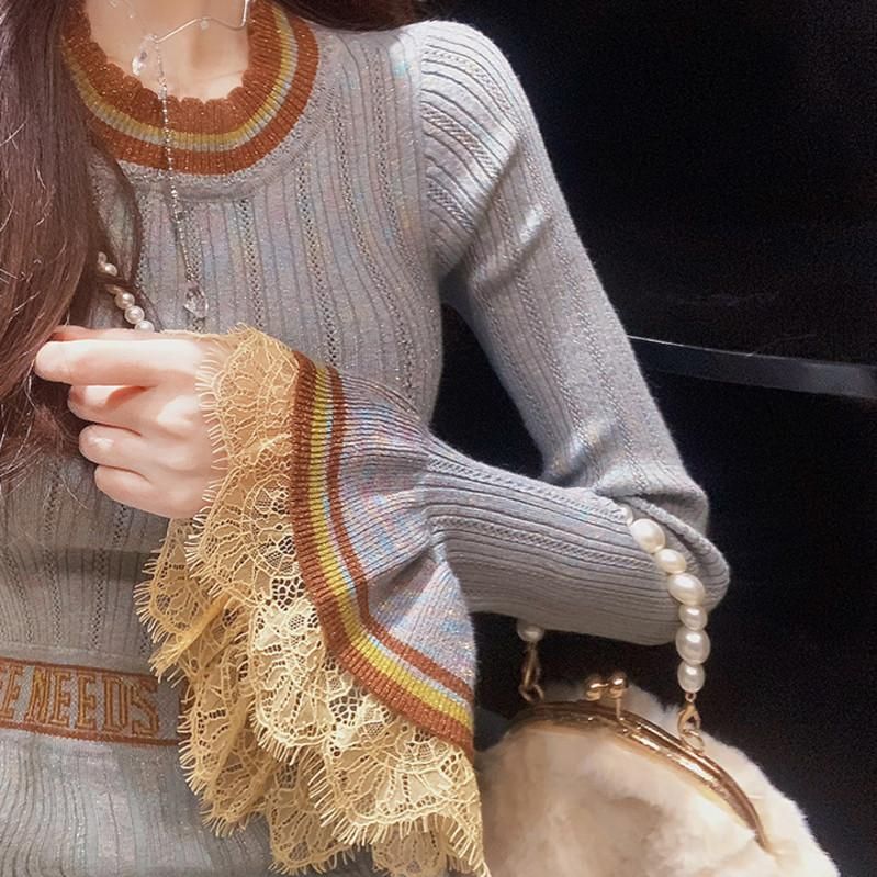 New French Celebrity Skirt Knitted Dress 2020 Women's Autumn and Winter High end Long Woolen Dress