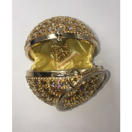 Round Stone Studded Purse - Gold