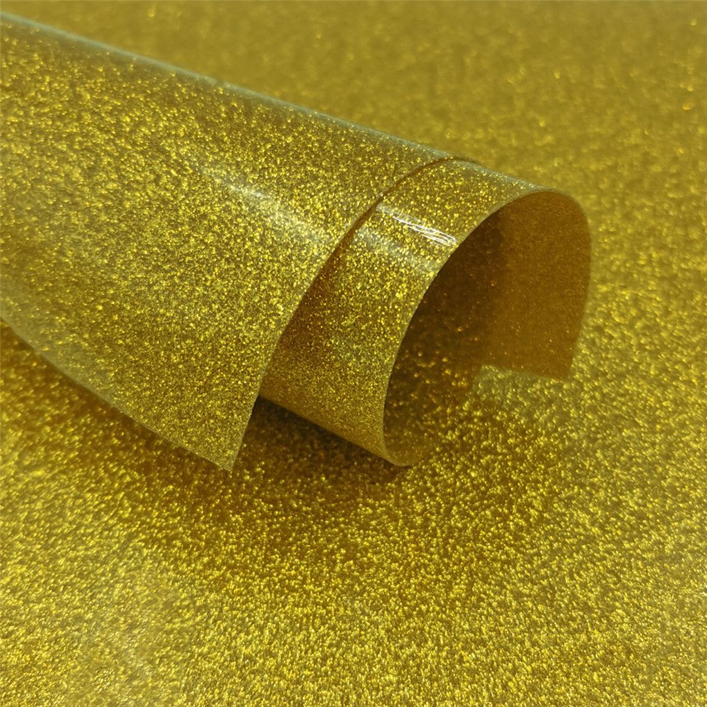 Solid Color PVC Heat Transfer Vinyl Film Heat Press Machine T-Shirt  On HTV Printing Sheet DIY Clothing Film 20x25CM Paper-Gold