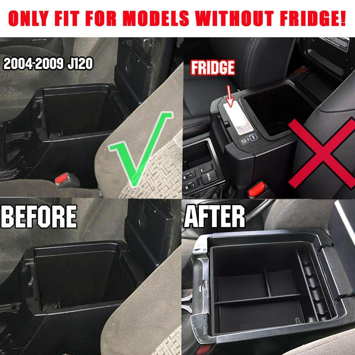 Fit For 2004 - 2009 Toyota Land Cruiser Prado Armrest Storage Box Console Bin