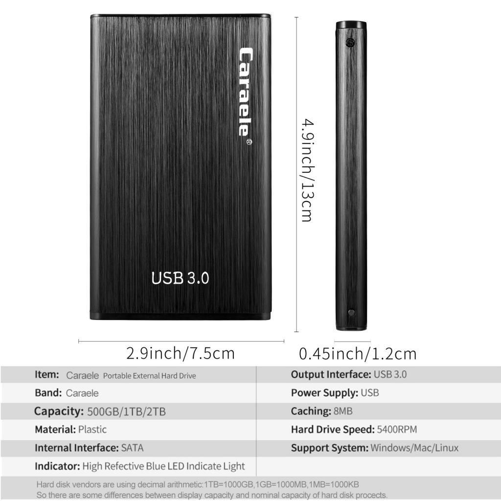 500 GB Ultra Slim Portable External Hard Drive  USB 3.0