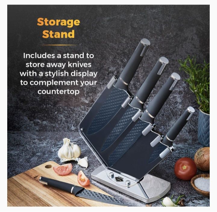 Precision 5 Piece Knife Set With Acrylic Storage Stand