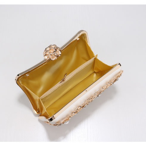 Floral Studded Unique Clutch Purse 1