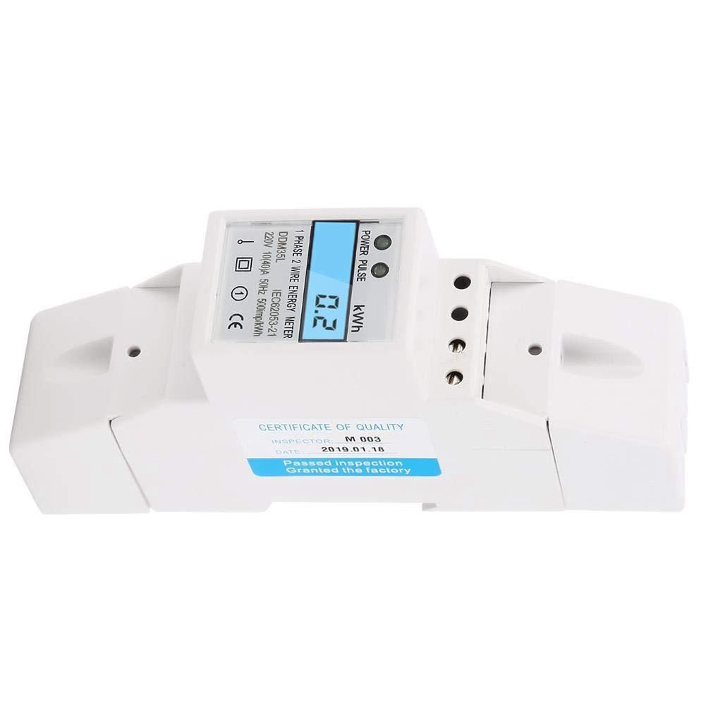 Energy Meter DDM35L 10-40A LCD Digital Display Module Single Phase DIN-Rail Electronic Energy Power Meter Watt-Hour Meter